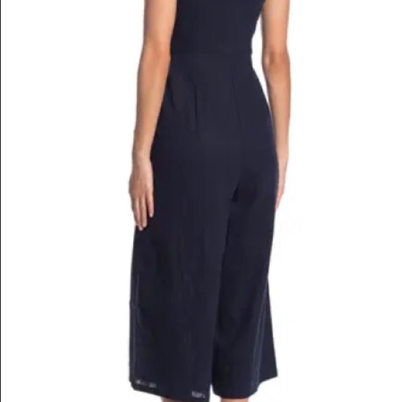 Papillon Button Front V Neck Linen Jumpsuit - Picture 2 of 13